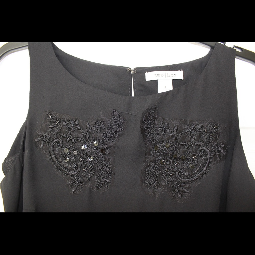 WHBM | floral sequin embroidered tank top